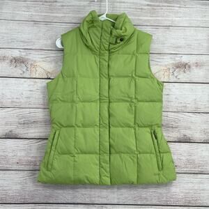 Eddie Bauer Premium Goose Down 700 Fill Power Puffer‎ Vest Women's Medium Green